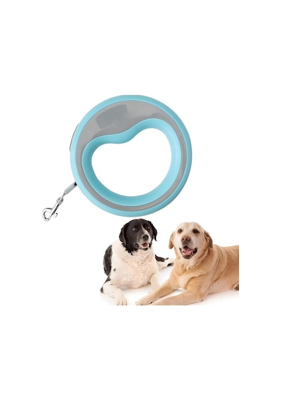 Süslüpati Otomatik Köpek Gezdirme Tasması Mavi 2.5 Metre Mavi
