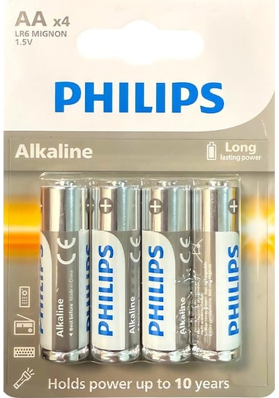 Philips Alkalin Aa Kalem Pil 1.5v 4lü Blister Paket Lr6a4b