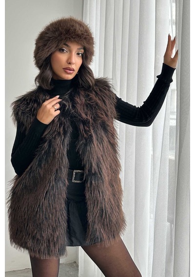 Verymoda Yapay Kürk Kadın Yelek Yumuşak Dokulu Vmf2038 Siyah