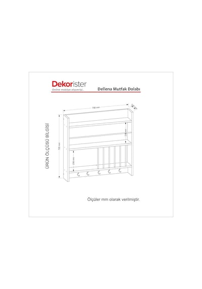 Dekorister Dellana Mutfak Dolabı Beyaz