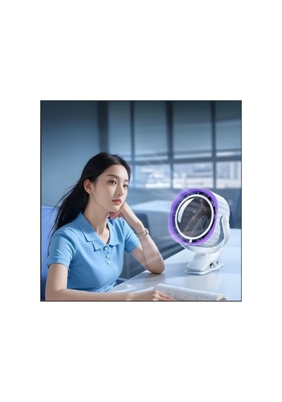 Bwfn16 Klipsli Fan Masaüstü Ve Bebek Arabası İçin Şarjlı Mandallı Vantilatör 1800rpm 3600mah Serinletici Mini Klima