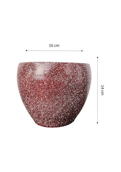 Bitki Tasarımı Ev Dekorasyon Bordo Granit Toprak Saksı Saksılık Salon Çiçeklik - 15 CM