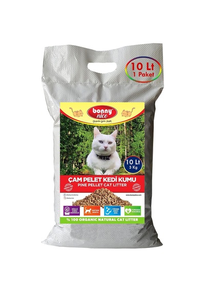 Doğal Çam Peleti Kedi Kumu 5 Kg 10 Lt 1 Adet