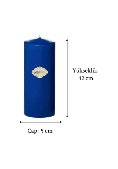 3 Lü Midium Set Mum Mavi Çap :5 Cm Mavi