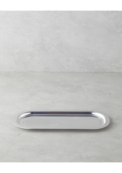 Emma Metal Tepsi 16x35 Cm Silver