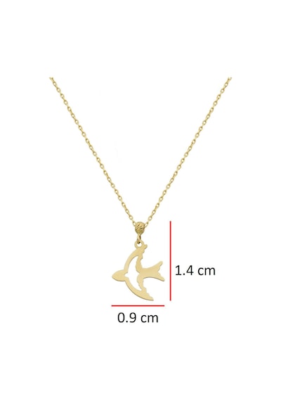 14k Altın Dorikalı Kırlangıç Kolye 4n37004 Sarı