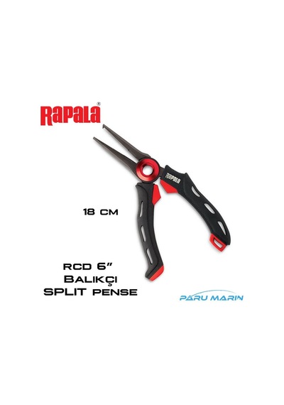 Rapala Rcd6 Splıt Balıkçı Pensesi - Makası Kırmızı - Siyah