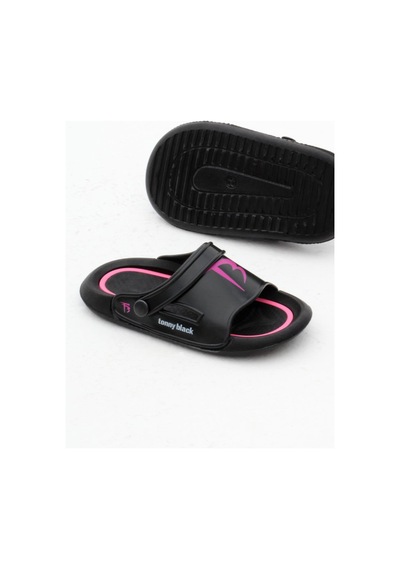 Tonny Black Poıli Taban Logolu Çocuk Unisex Siyah Terlik Tbacr896 Siyah