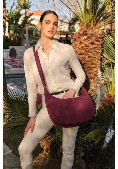 Louisiana Polo Bolsas Çapraz Askılı Kadın Çanta Bordo 1124 Bordo