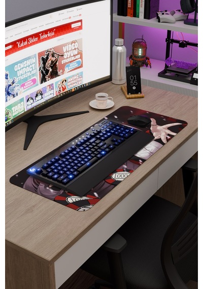 Kakegurui Anime V1 - 70x30 Xl Gaming Kauçuk Kaymaz Taban Mouse Pad Fare Altlığı