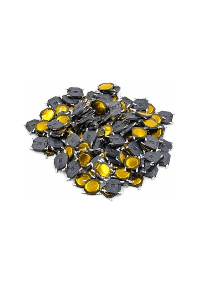 50 Adet 4.8x4.8x0.8 Mm Smd Tact Switch 4 Pin Metal Membranlı Buton