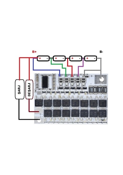 Lifepo Bms 4s 80 Amper 100 Amper Anlık Balanslı