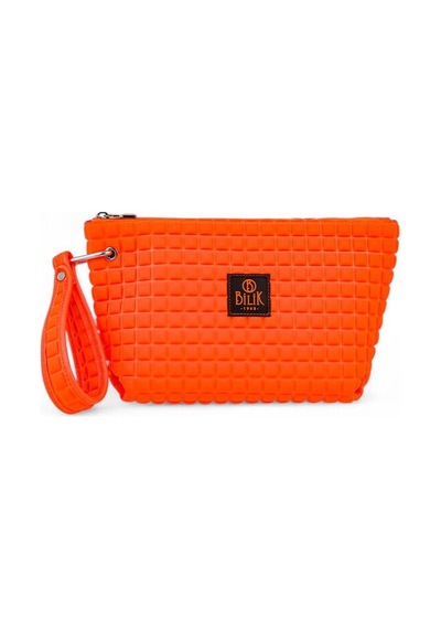 Bilik Deri Scuba Turuncu Kadın Portföy & Clutch Çanta Yeliz Turuncu