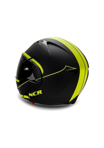 Ncr Çene Açılır Sarı Siyah Vizörlü Motosiklet Kaskı Mat Sarı