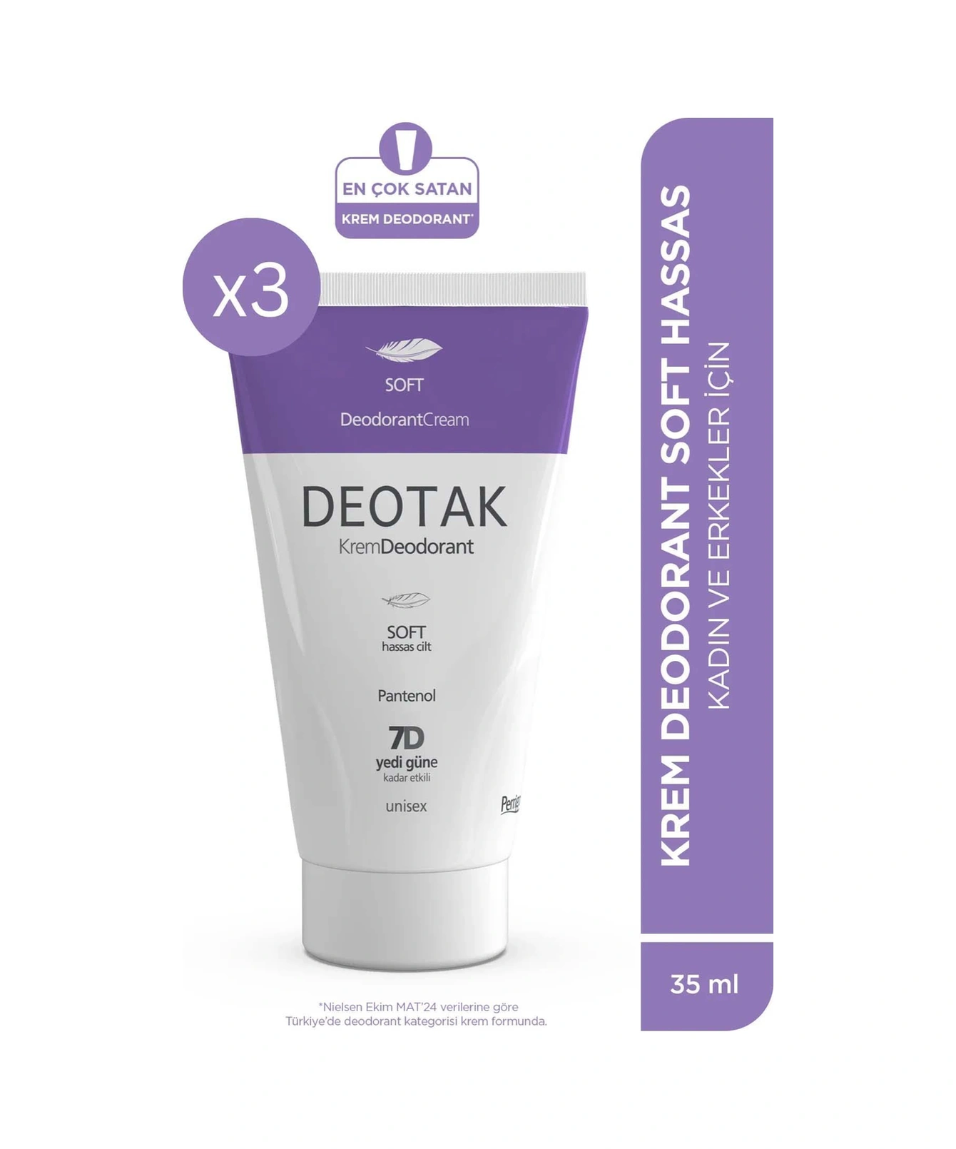 Deotak Krem Deodorant Soft 3 x 35 ML