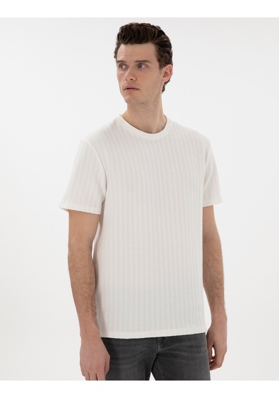 Pierre Cardin Erkek Ekru Tişört 50302581-vr019 Ekru