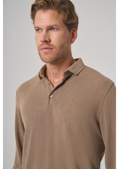 Morven Erkek A-kahverengi Trend Düğmeli Polo Yaka Sweatshirt 26ks063006401 A-kahverengi A.Kahverengi