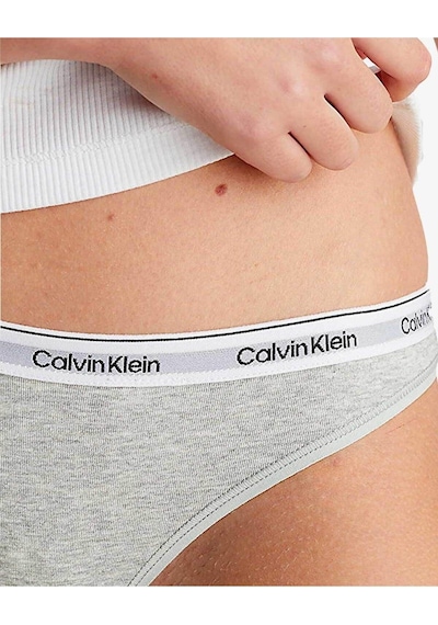 Calvin Klein Thong 3pk Underwear Bottoms Külot-9123 Black/whıte/grey Heather