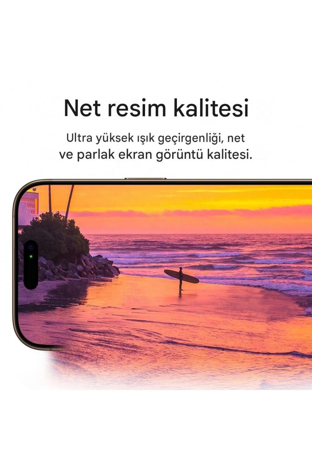 Apple Uyumlu iPhone 15 Pro Ekran Koruyucu 9h Kırılmaz Temperli Cam Çizilmez Parmak İzi Önleyici