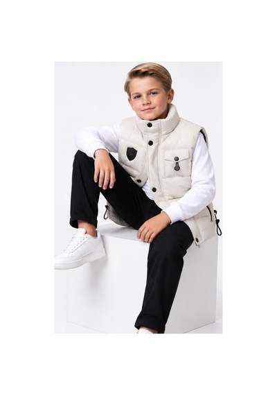 Maxx Kleın Erkek Çocuk Ekru Şişme Yelek Dik Yakalı Çıtçıtlı Fermuarlı Cepli Modern Tasarım Günlük Spor Dış Giyim 3-12 Yaş Maxx Kleın Erkek Çocuk Ekru Şişme Yelek Dik Yakalı Çıtçıtlı Fermuarlı Cepli Modern Tasarım Günlük Spor Dış Giyim 3-12 Yaş