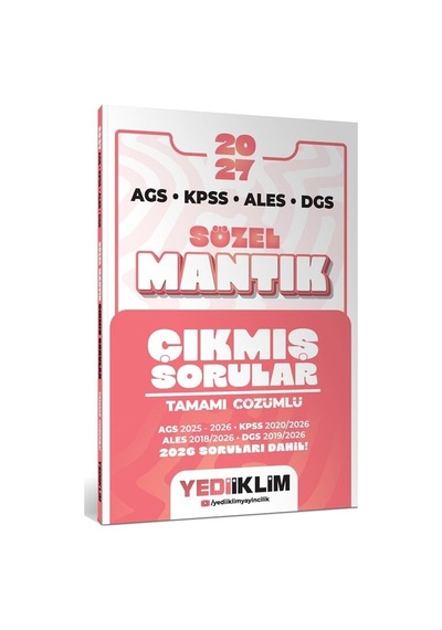 2027 Yediiklim 2027 Kpss Meb-ags Ales Dgs Sözel Mantık Çıkmış Sorular Çözümlü