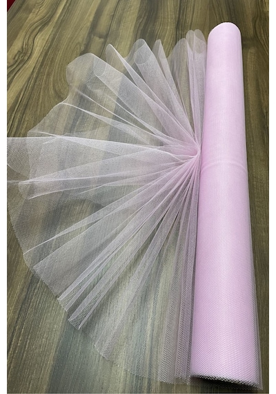 Bohça Süsleme Tülü, Nişan Bohça Süsü, Kapı Süsü Tülü, Doğum Günü Tülü 100x300cm, Pudra Tül Süsleme Diğer