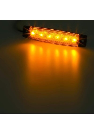 Ahmet Otomotiv Dorse Parmak Lamba 12 -24 Volt 6 Ledli Sarı Renk 10 Adet Parmak Led Dorse Kamyon Led Lamba