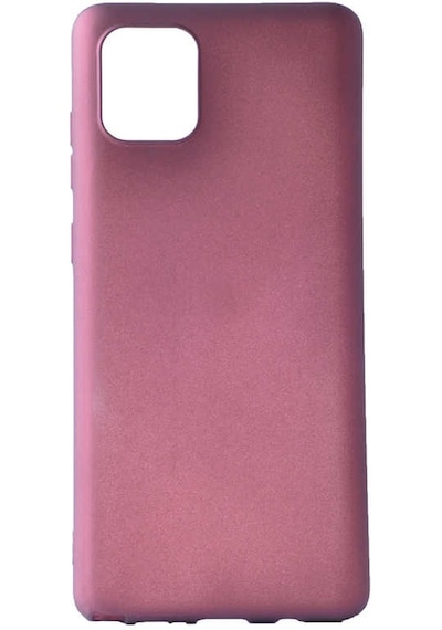 Samsung Uyumlu Galaxy A91 S10 Lite Kılıf Zore Premier Silikon Kapak Mürdüm