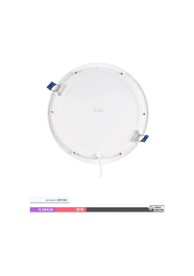 ACK Sıva Altı Yuvarlak LED Panel Armatür Beyaz Gövde 6500K Beyaz