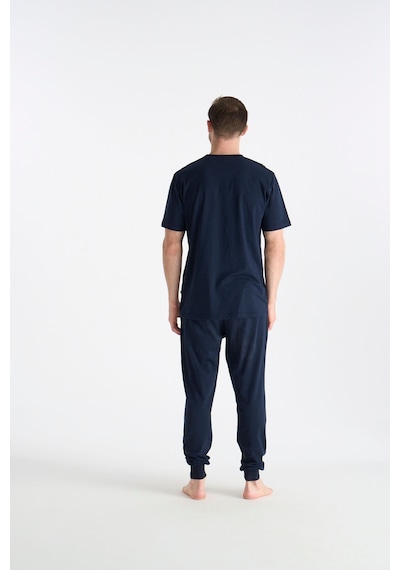 U.S. Polo Assn. Lisanslı Erkek Lacivert Pijama Takım 19038