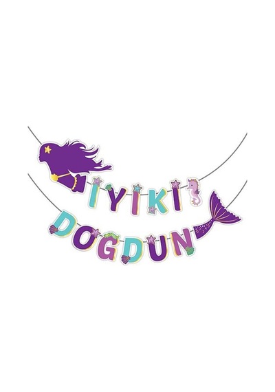Deniz Kızı Figürlü İyi Ki Doğdun 3d Banner