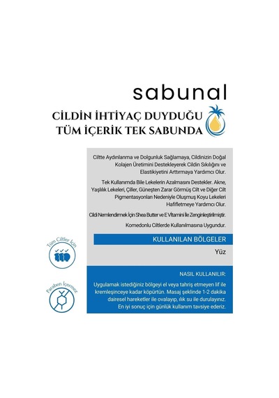 Sabunal Kolajen Sabunu 3 Adet - Hyaluronik Asit ve Kojik Asit İçerikli Aydınlatıcı Sabun