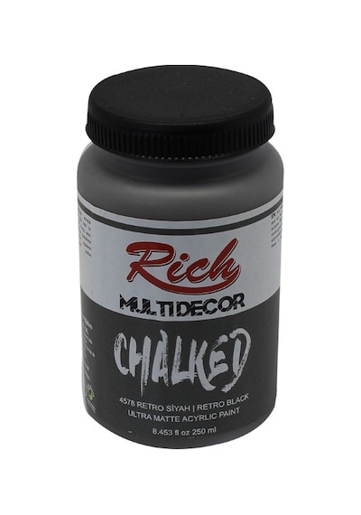 Rich Multi Decor Chalked Akrilik Boya Retro Siyah 250 Cc - 4578