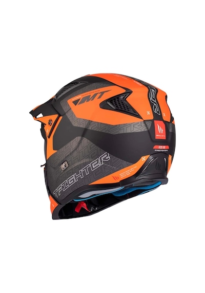 Mt Streetfighter Sv S Totem B4 Kask Siyah - Mat Turuncu