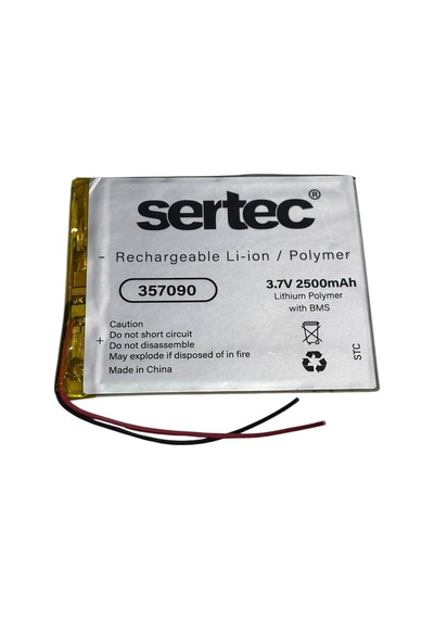 Sertec 357090 3.7v 2500 Mah Li-polymer Pil Devreli/1.5a Evimdeyokyok