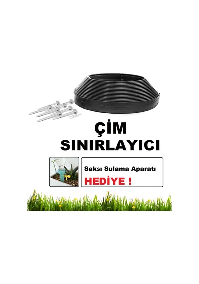 Mgf Antrasit 25mt. Plastik Çim Ayırıcı Sınırlayıcı Bordür Ayraç