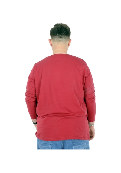 Mode Xl Büyük Beden Erkek Tshirt Likralı Bisiklet Yaka 20102 Bordo 001