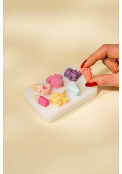 Baby Stuff Altılı Silikon Süsleme Kalıbı Çok Renkli