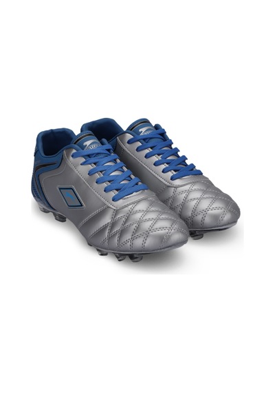 Slazenger HUGO KR Erkek Halı Saha Gri / Mavi Futbol Ayakkabısı