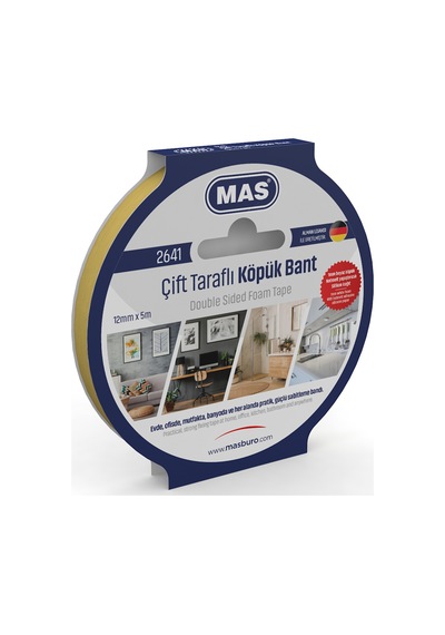 Mas Çift Taraflı Köpük Bant 12 Mm X 5 M 2641 Diğer