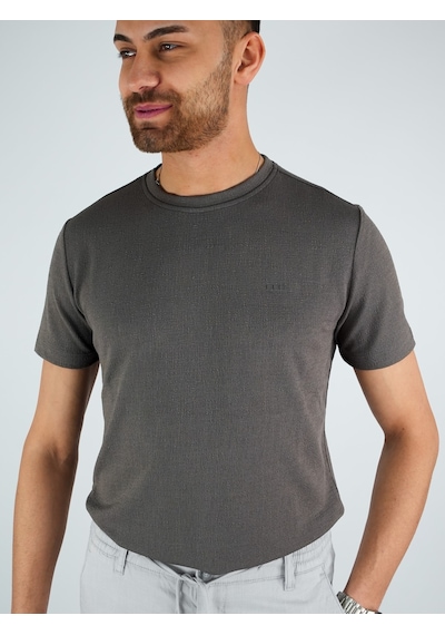 Coonles Ütü Gerektirmeyen Bürümcük Haki Tshirt Haki
