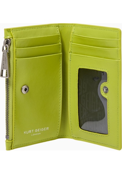 Kurt Geiger Bond Bifold Deri Cüzdan Yeşil