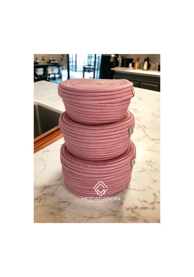 3 Lü Sepet Pembe Pembe