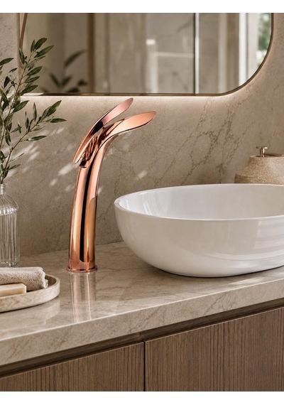 Luca Uzun Lavabo Bataryası Parlak Rose