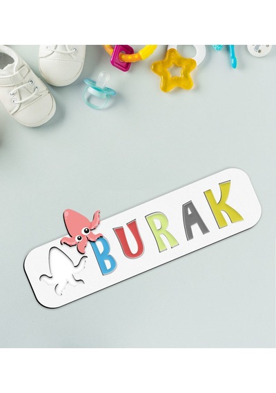Bk Toys Çocuklara Özel Isimli Figürlü Ahşap Eğitici Yapboz Puzzle