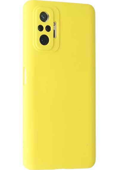 Newface Xiaomi Redmi Note 10 Pro Kılıf Nano İçi Kadife Silikon - Sarı