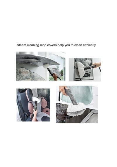 Karcher Sc2 Sc3 Sc4 Sc5 Easyfix Buharlı Temizlik Makinesi Uyumlu Yedek Mop Seti 3 Adet El Aparatı + 3 Adet Zemin Aparatı Yedek Mop Bezi