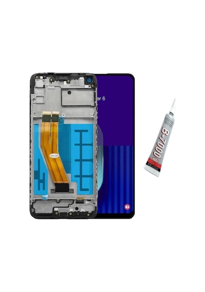 Samsung Uyumlu M11 Ekran Dokunmatik Çıtalı Siyah B7000 Yapıştırıcı