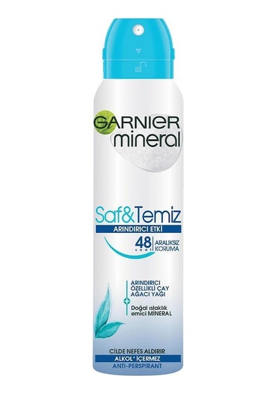 Garnier Mineral Saf&Temiz Kadın Sprey Deodorant 150 ML