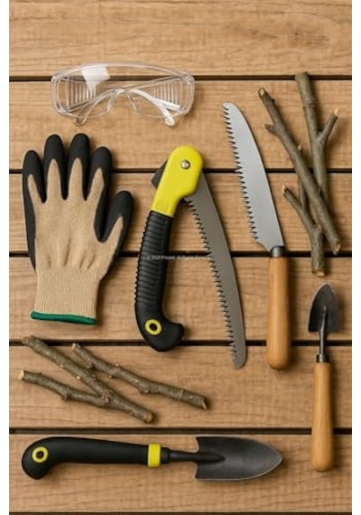 Busstier Katlanır Budama Testeresi, 18 Cm Paslanmaz Çelik Bıçak, 23 Cm Kaymaz Ergonomik Sap, Güvenlik Kilitli, Ağaç Dalı Kesim Ve Bahçe Kullanımı İçin Pratik El Testeresi